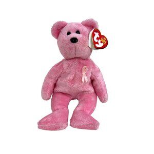 Ty Original Beanie Babies Awareness Promise Bear 2006 Retired Breast Cancer  3+